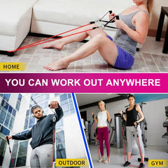 5 PC Set Resistance Band Resistance Bands thumbnail 5