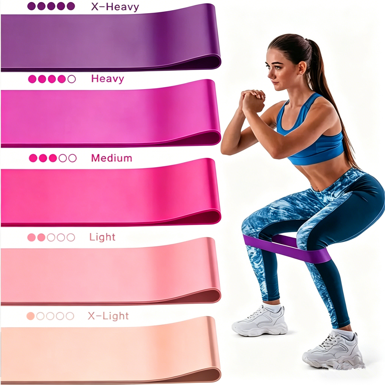 StrengthLab Resistance Loop Bands — Set of 5